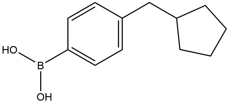 Boronic acid, [4-(cyclopentylmethyl)phenyl]- 结构式