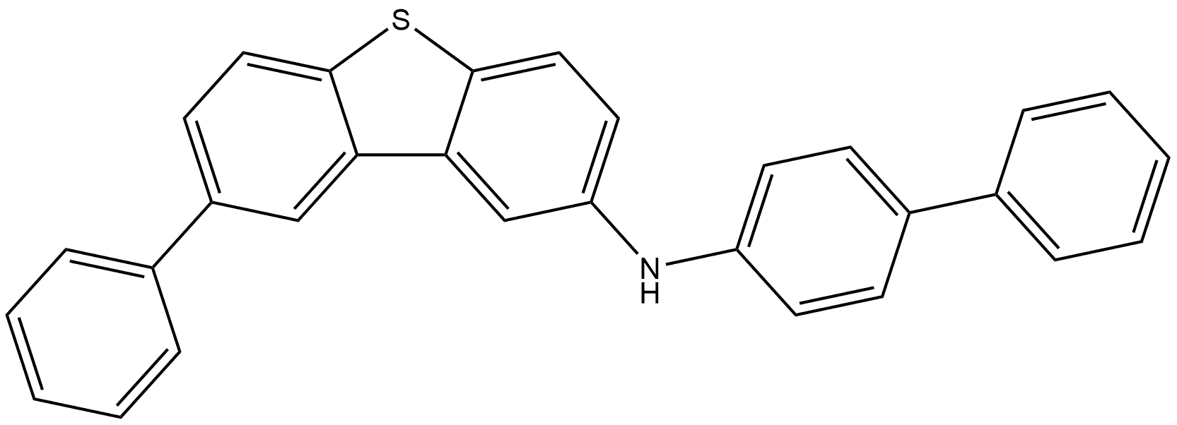 N-[1,1′-Biphenyl]-4-yl-8-phenyl-2-dibenzothiophenamine Structure