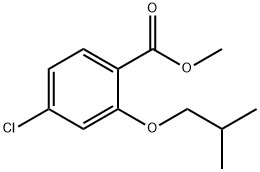 Benzoic acid, 4-chloro-2-(2-methylpropoxy)-, methyl ester Structure