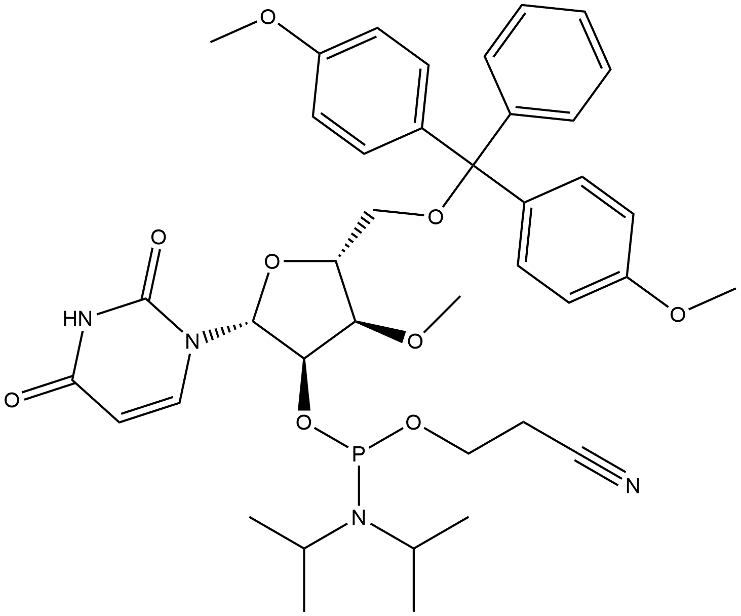 3'-O-Me-U-2'-phosphoramidite Structure
