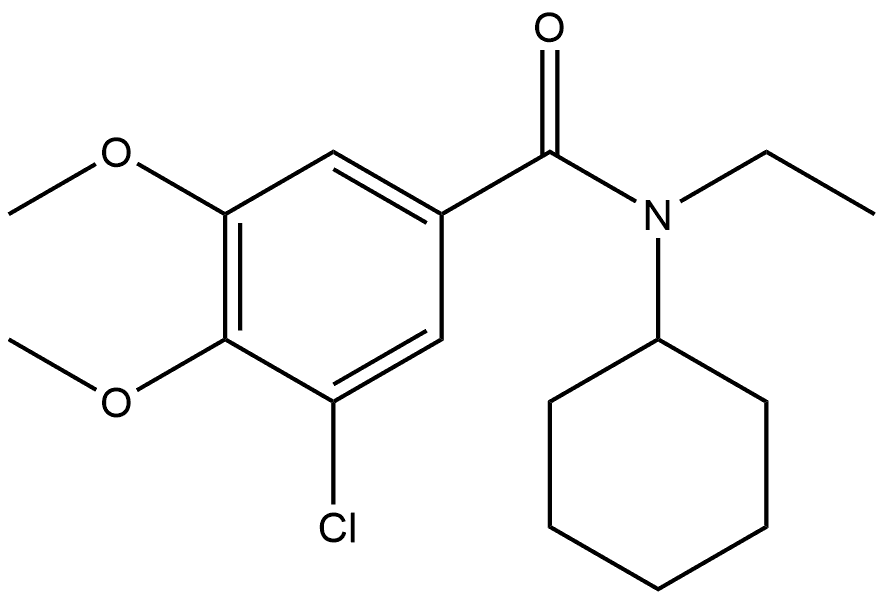 3-Chloro-N-cyclohexyl-N-ethyl-4,5-dimethoxybenzamide Structure