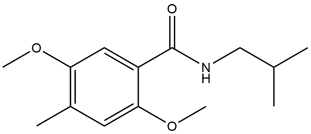 2,5-Dimethoxy-4-methyl-N-(2-methylpropyl)benzamide Structure