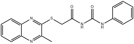 Acetamide, 2-[(3-methyl-2-quinoxalinyl)thio]-N-[(phenylamino)carbonyl]-, 1797967-45-3, 结构式
