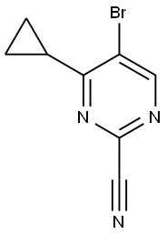 5-溴-4-环丙基嘧啶-2-腈 结构式