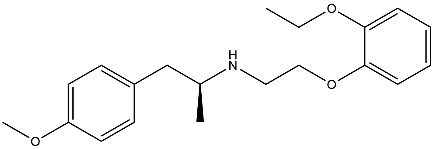 Benzeneethanamine, N-[2-(2-ethoxyphenoxy)ethyl]-4-methoxy-α-methyl-, (αS)- Structure