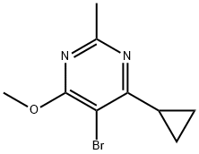5-溴-4-环丙基-6-甲氧基-2-甲基嘧啶,1799716-68-9,结构式