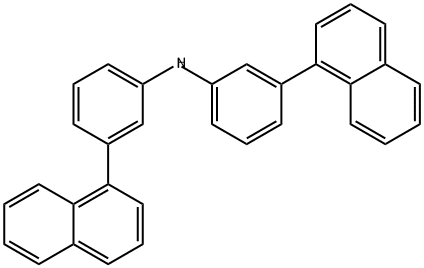 Benzenamine, 3-(1-naphthalenyl)-N-[3-(1-naphthalenyl)phenyl]- Structure