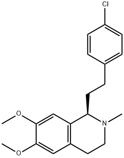 Isoquinoline, 1-[2-(4-chlorophenyl)ethyl]-1,2,3,4-tetrahydro-6,7-dimethoxy-2-methyl-, (1R)- 结构式