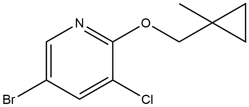 5-Bromo-3-chloro-2-[(1-methylcyclopropyl)methoxy]pyridine 结构式