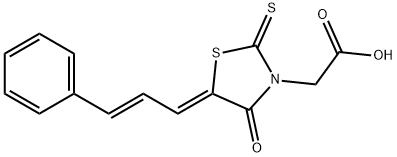 4-oxo-5-[(2E)-3-phenyl-2-propen-1-ylidene]-2-thioxo-, (5Z)- Structure