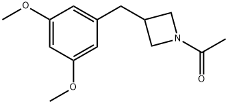 Ethanone, 1-[3-[(3,5-dimethoxyphenyl)methyl]-1-azetidinyl]- Struktur
