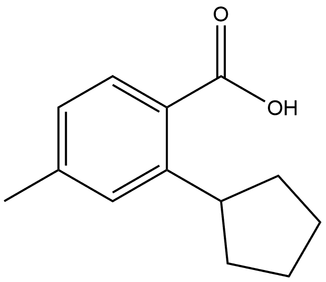 2-Cyclopentyl-4-methylbenzoic acid Structure
