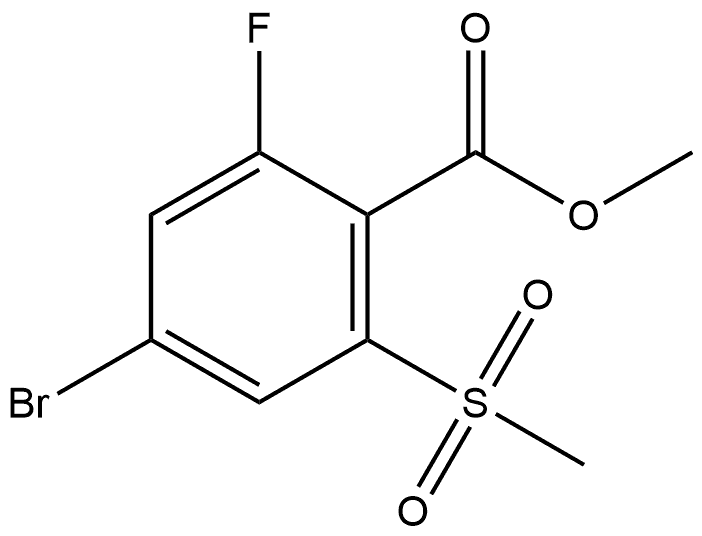 Methyl 4-bromo-2-fluoro-6-(methylsulfonyl)benzoate 结构式