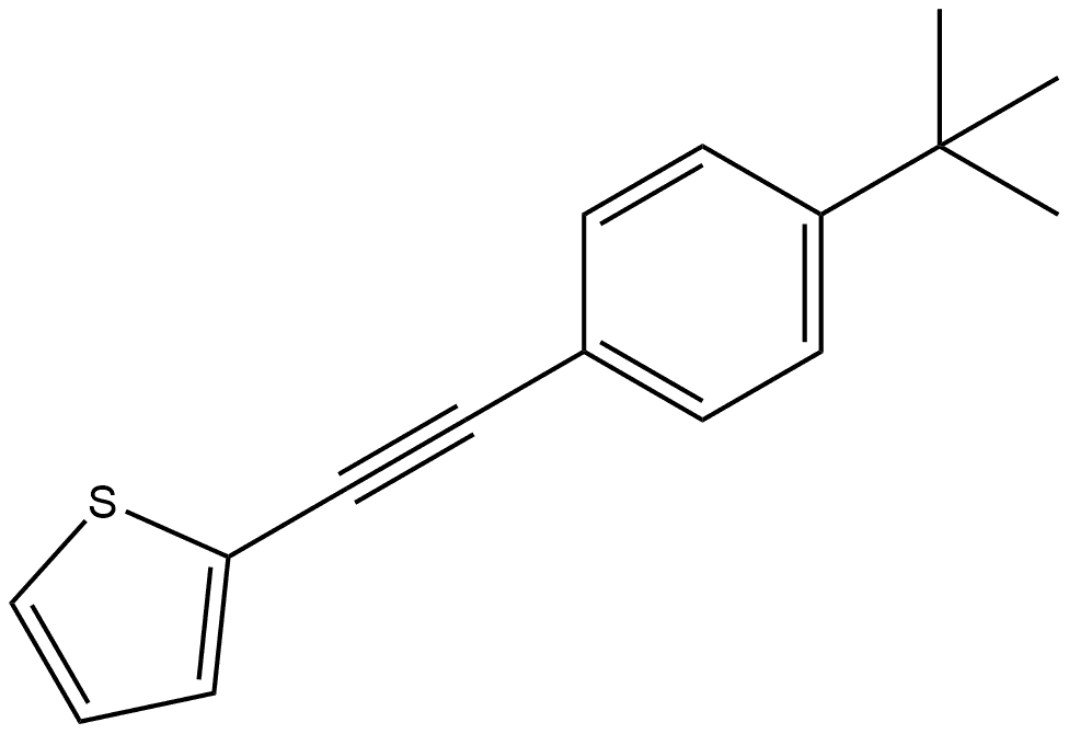 2-[2-[4-(1,1-Dimethylethyl)phenyl]ethynyl]thiophene 结构式