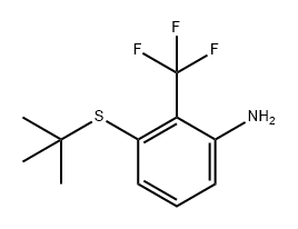 Benzenamine, 3-[(1,1-dimethylethyl)thio]-2-(trifluoromethyl)- Struktur