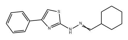 Cyclohexanecarboxaldehyde, 2-(4-phenyl-2-thiazolyl)hydrazone|1-[4-(苯基)噻唑-2-基]-2-环己基甲基亚甲基肼
