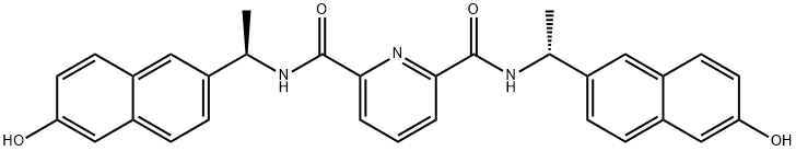 2,6-Pyridinedicarboxamide, N2,N6-bis[(1R)-1-(6-hydroxy-2-naphthalenyl)ethyl]- Structure