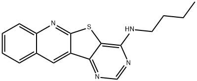 Pyrimido[4',5':4,5]thieno[2,3-b]quinolin-4-amine, N-butyl- Struktur
