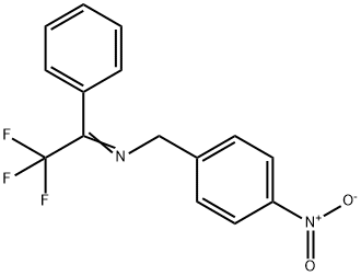 Benzenemethanamine, 4-nitro-N-(2,2,2-trifluoro-1-phenylethylidene)- Struktur