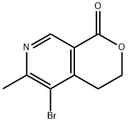 1H-Pyrano[3,4-c]pyridin-1-one, 5-bromo-3,4-dihydro-6-methyl- Structure