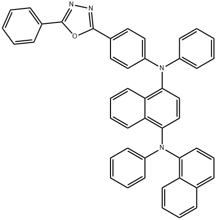 1,4-Naphthalenediamine, N1-1-naphthalenyl-N1,N4-diphenyl-N4-[4-(5-phenyl-1,3,4-oxadiazol-2-yl)phenyl]- 结构式