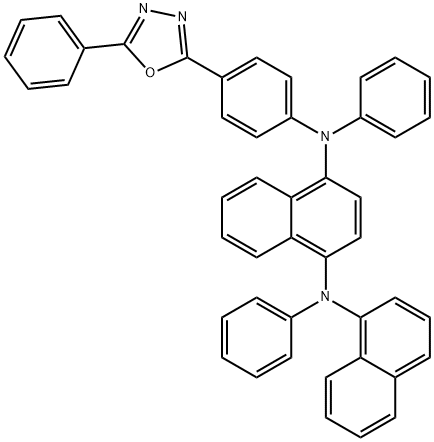 1,4-Naphthalenediamine, N1-1-naphthalenyl-N1,N4-diphenyl-N4-[4-(5-phenyl-1,3,4-oxadiazol-2-yl)phenyl]- Struktur