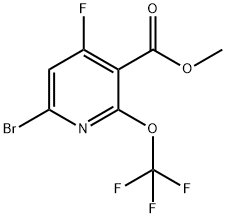 Methyl 6-bromo-4-fluoro-2-(trifluoromethoxy)pyridine-3-carboxylate Structure
