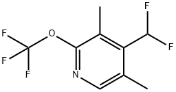 3,5-Dimethyl-4-(difluoromethyl)-2-(trifluoromethoxy)pyridine 结构式