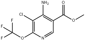 Methyl 4-amino-3-chloro-2-(trifluoromethoxy)pyridine-5-carboxylate 结构式
