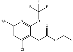 Ethyl 6-amino-4-chloro-2-(trifluoromethoxy)pyridine-3-acetate 结构式