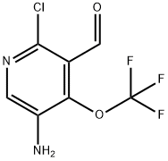 5-Amino-2-chloro-4-(trifluoromethoxy)pyridine-3-carboxaldehyde,1803464-07-4,结构式