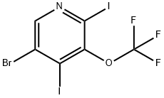 5-Bromo-2,4-diiodo-3-(trifluoromethoxy)pyridine 结构式