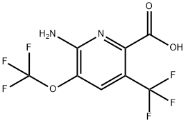 2-Amino-3-(trifluoromethoxy)-5-(trifluoromethyl)pyridine-6-carboxylic acid Structure