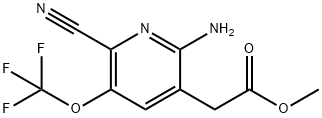 Methyl 2-amino-6-cyano-5-(trifluoromethoxy)pyridine-3-acetate 结构式