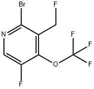 2-Bromo-5-fluoro-3-(fluoromethyl)-4-(trifluoromethoxy)pyridine Struktur