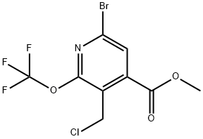 Methyl 6-bromo-3-(chloromethyl)-2-(trifluoromethoxy)pyridine-4-carboxylate 结构式