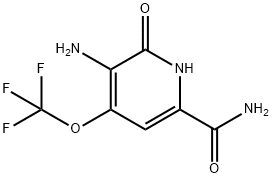 3-Amino-2-hydroxy-4-(trifluoromethoxy)pyridine-6-carboxamide 结构式