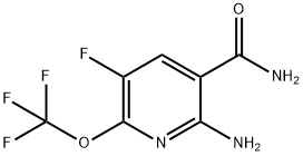 2-Amino-5-fluoro-6-(trifluoromethoxy)pyridine-3-carboxamide 结构式