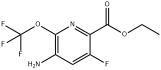 Ethyl 3-amino-5-fluoro-2-(trifluoromethoxy)pyridine-6-carboxylate Struktur