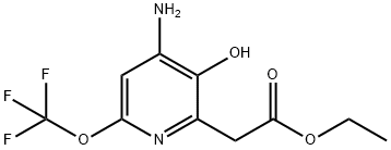 Ethyl 4-amino-3-hydroxy-6-(trifluoromethoxy)pyridine-2-acetate Struktur