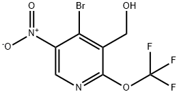 4-Bromo-5-nitro-2-(trifluoromethoxy)pyridine-3-methanol 结构式
