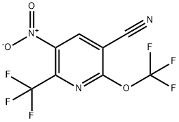 3-Cyano-5-nitro-2-(trifluoromethoxy)-6-(trifluoromethyl)pyridine 结构式