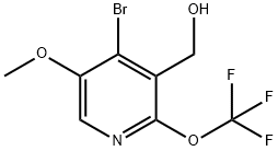 4-Bromo-5-methoxy-2-(trifluoromethoxy)pyridine-3-methanol Structure