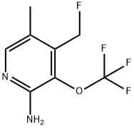 2-Amino-4-(fluoromethyl)-5-methyl-3-(trifluoromethoxy)pyridine 结构式
