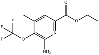 Ethyl 2-amino-4-methyl-3-(trifluoromethoxy)pyridine-6-carboxylate 结构式