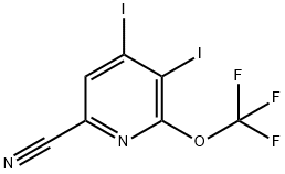 6-Cyano-3,4-diiodo-2-(trifluoromethoxy)pyridine 结构式