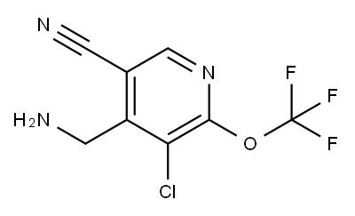 4-(Aminomethyl)-3-chloro-5-cyano-2-(trifluoromethoxy)pyridine Struktur