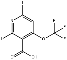 2,6-Diiodo-4-(trifluoromethoxy)pyridine-3-carboxylic acid 结构式