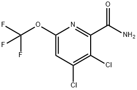 3,4-Dichloro-6-(trifluoromethoxy)pyridine-2-carboxamide Structure