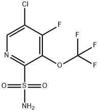 5-Chloro-4-fluoro-3-(trifluoromethoxy)pyridine-2-sulfonamide 结构式